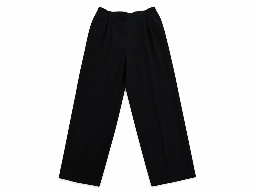 Koret Women’s Medium Black Pull On Dress Pants Elastic Waist Straight Leg